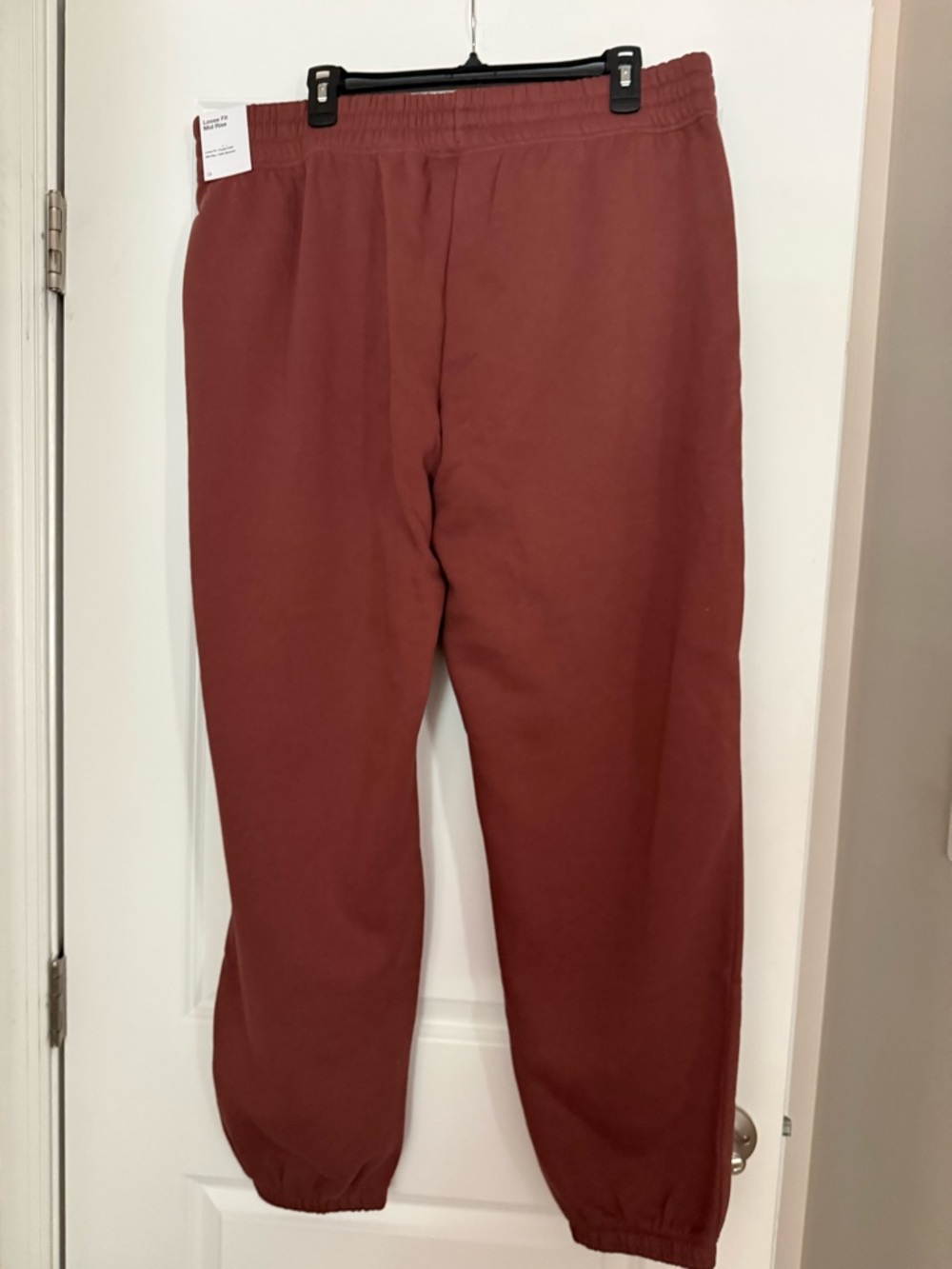 Nike Rust/Brown Track Joggers with White Swoosh - Picture 5 of 5